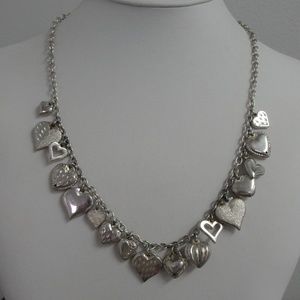 JCM Mauritius Sterling Silver Puffy Heart Necklace